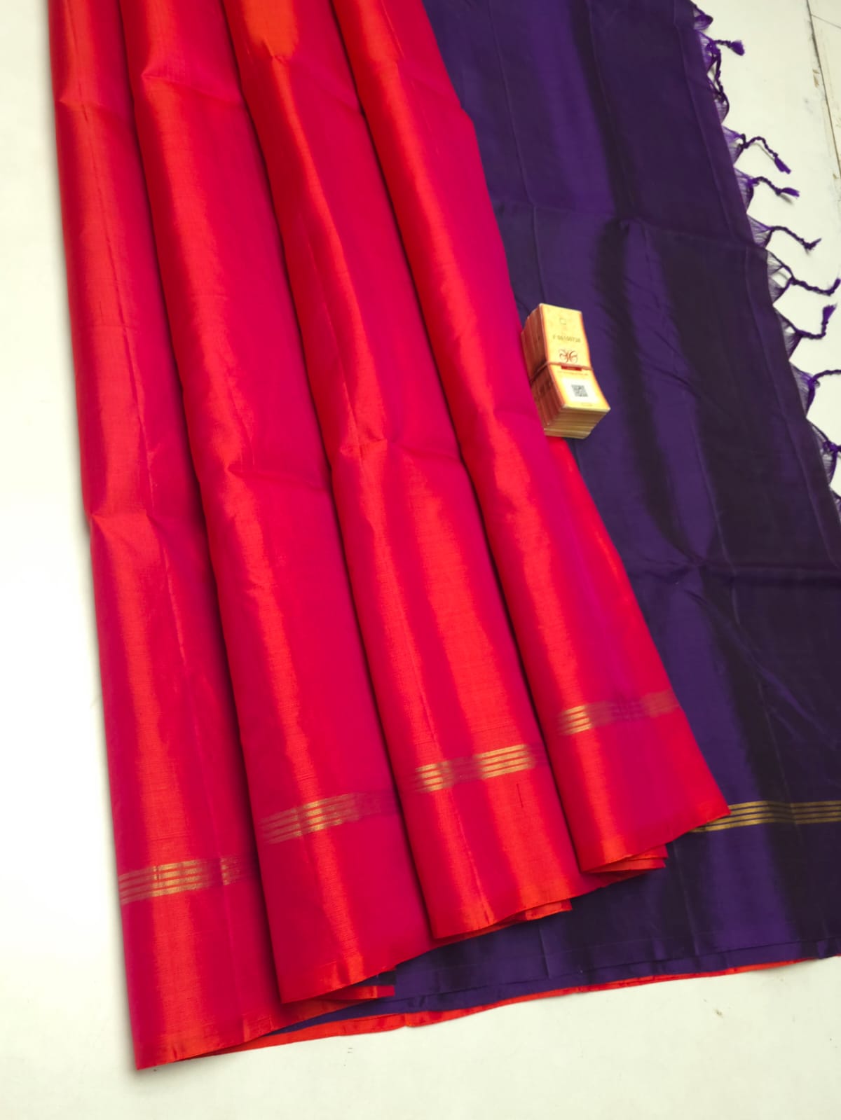 Pure handloom soft silk plain saree