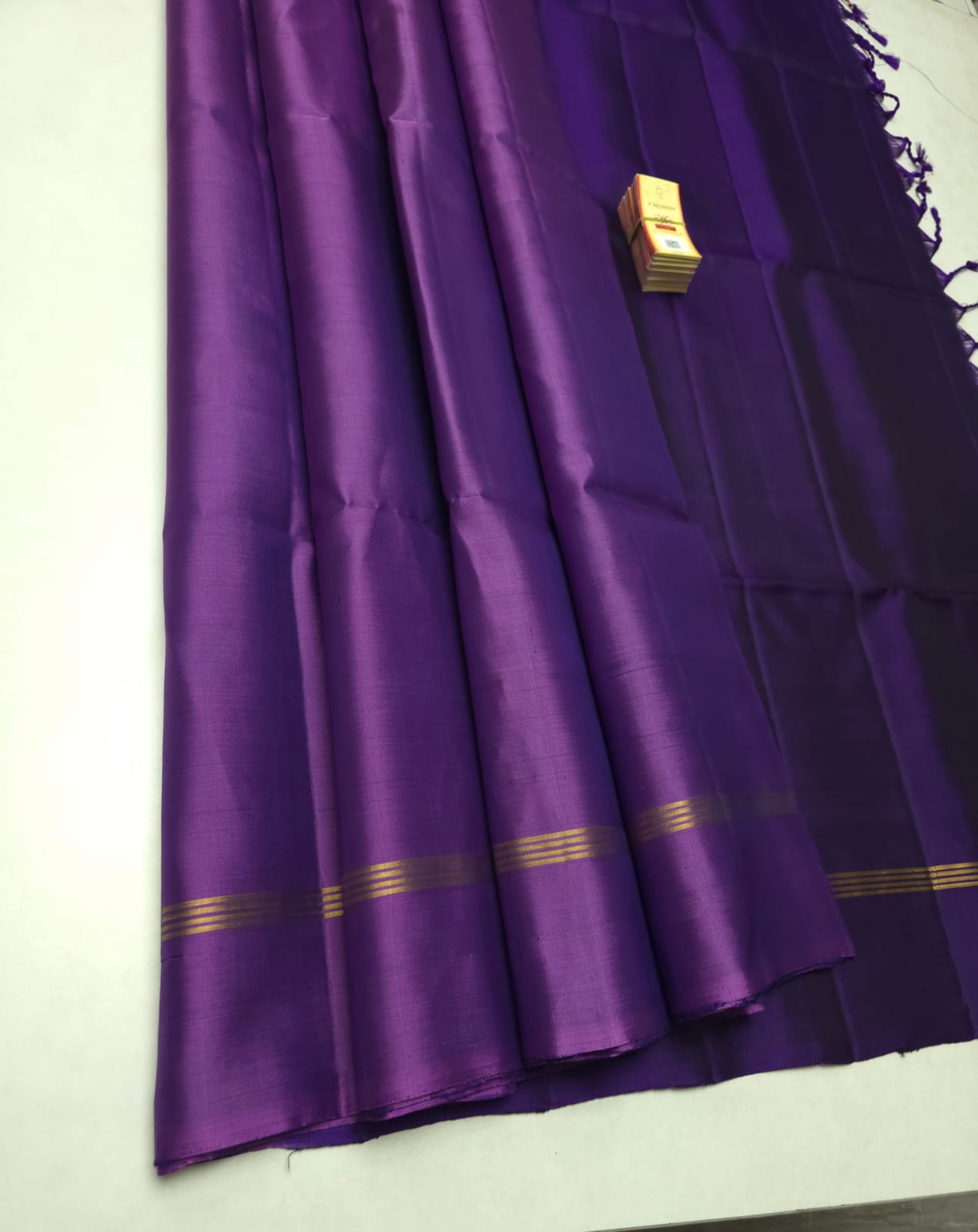 Pure handloom soft silk plain saree