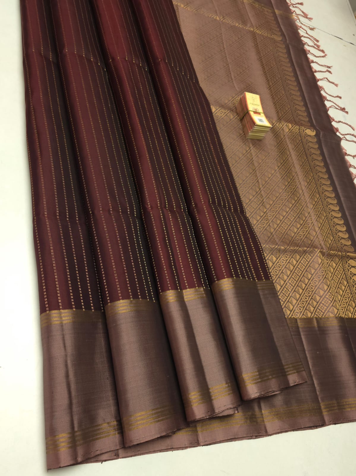 Pure Handloom Kanchipuram Soft Silk Satin Border Saree