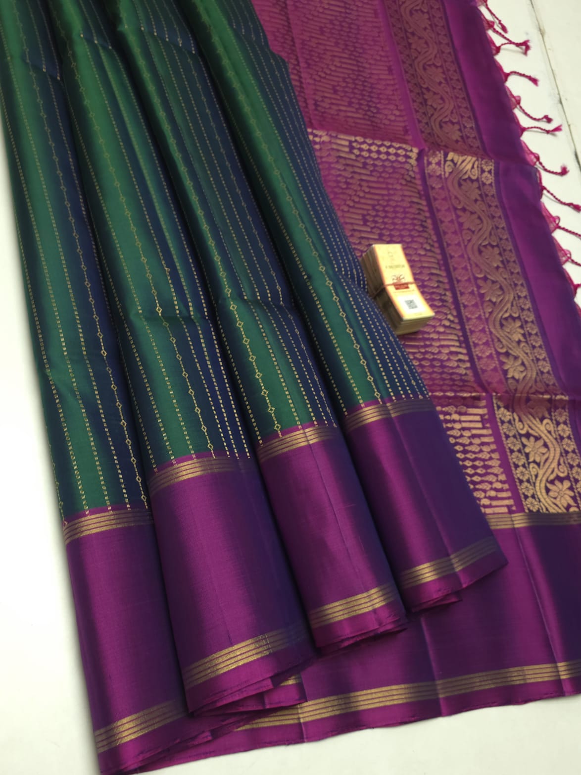 Pure Handloom Kanchipuram Soft Silk Satin Border Saree