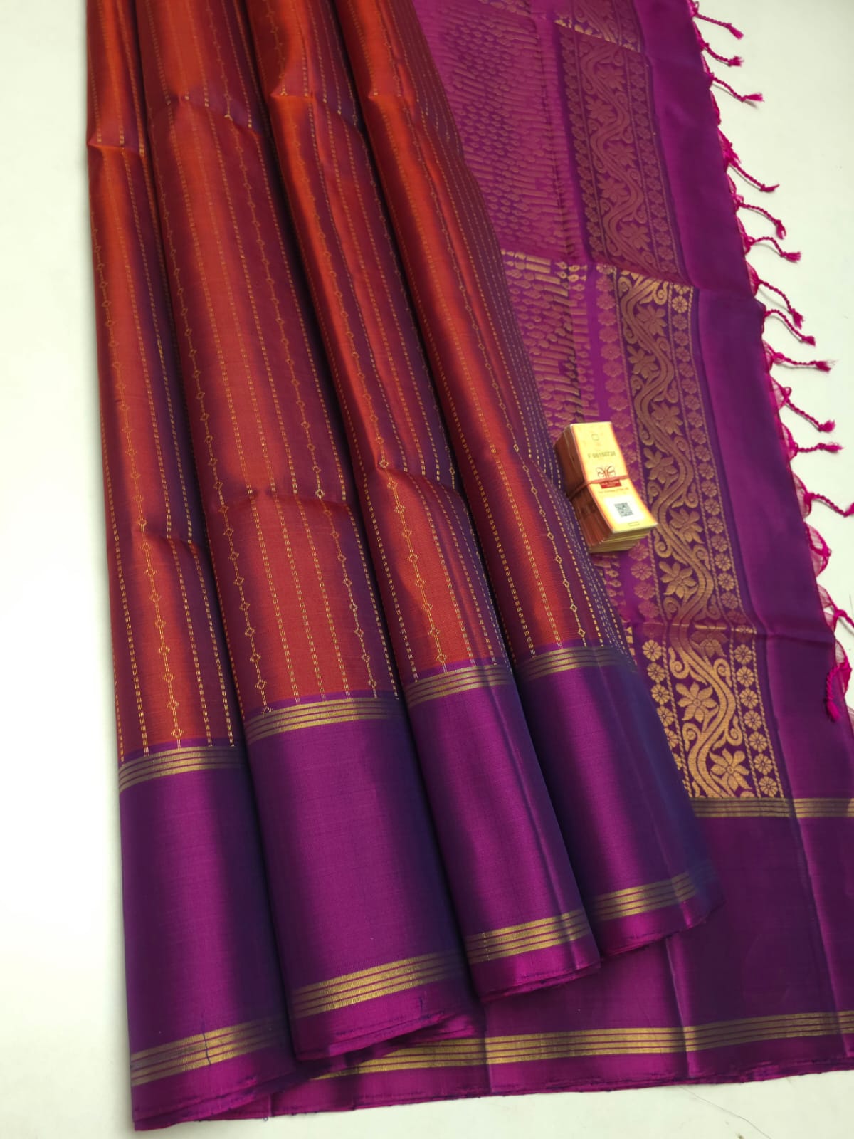 Pure Handloom Kanchipuram Soft Silk Satin Border Saree