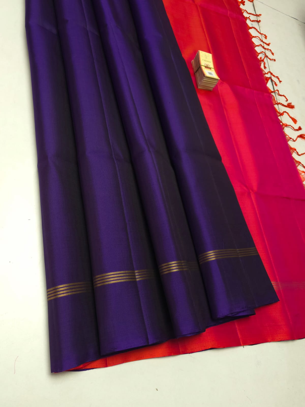 Pure handloom soft silk plain saree
