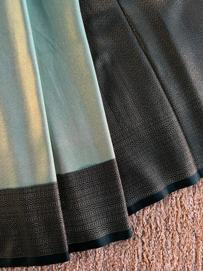 Super shine and silky dual shaded tissue softy silk saree