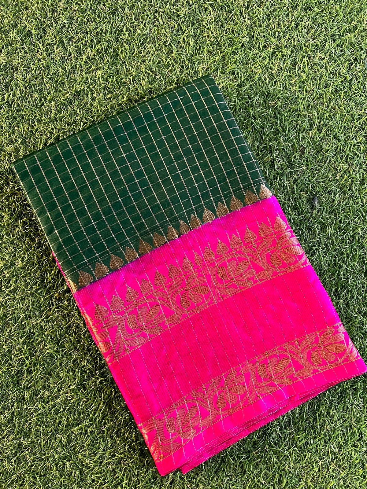 Vairaoosi and kattam pattern soft banarasi dupion silk saree