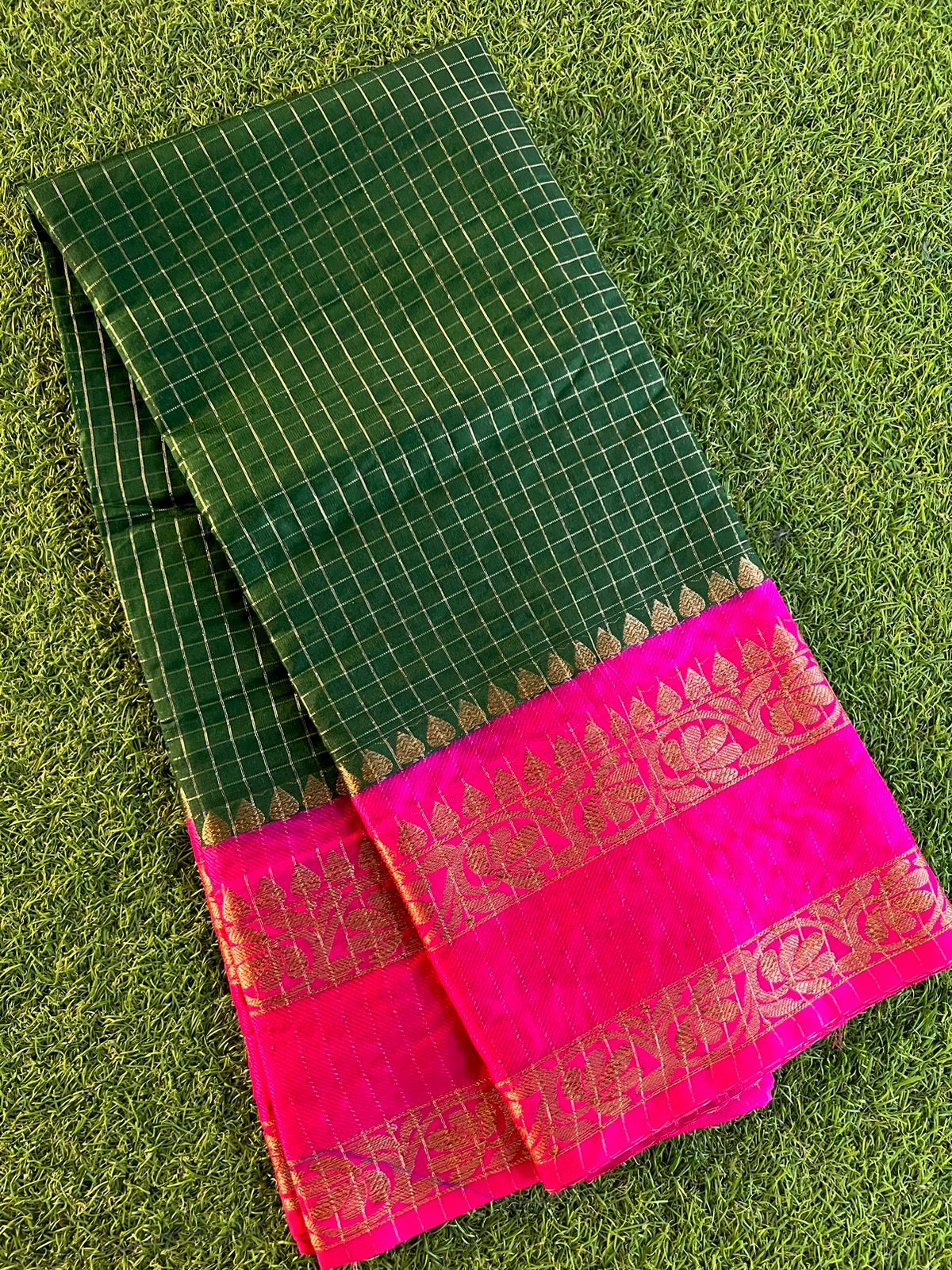 Vairaoosi and kattam pattern soft banarasi dupion silk saree