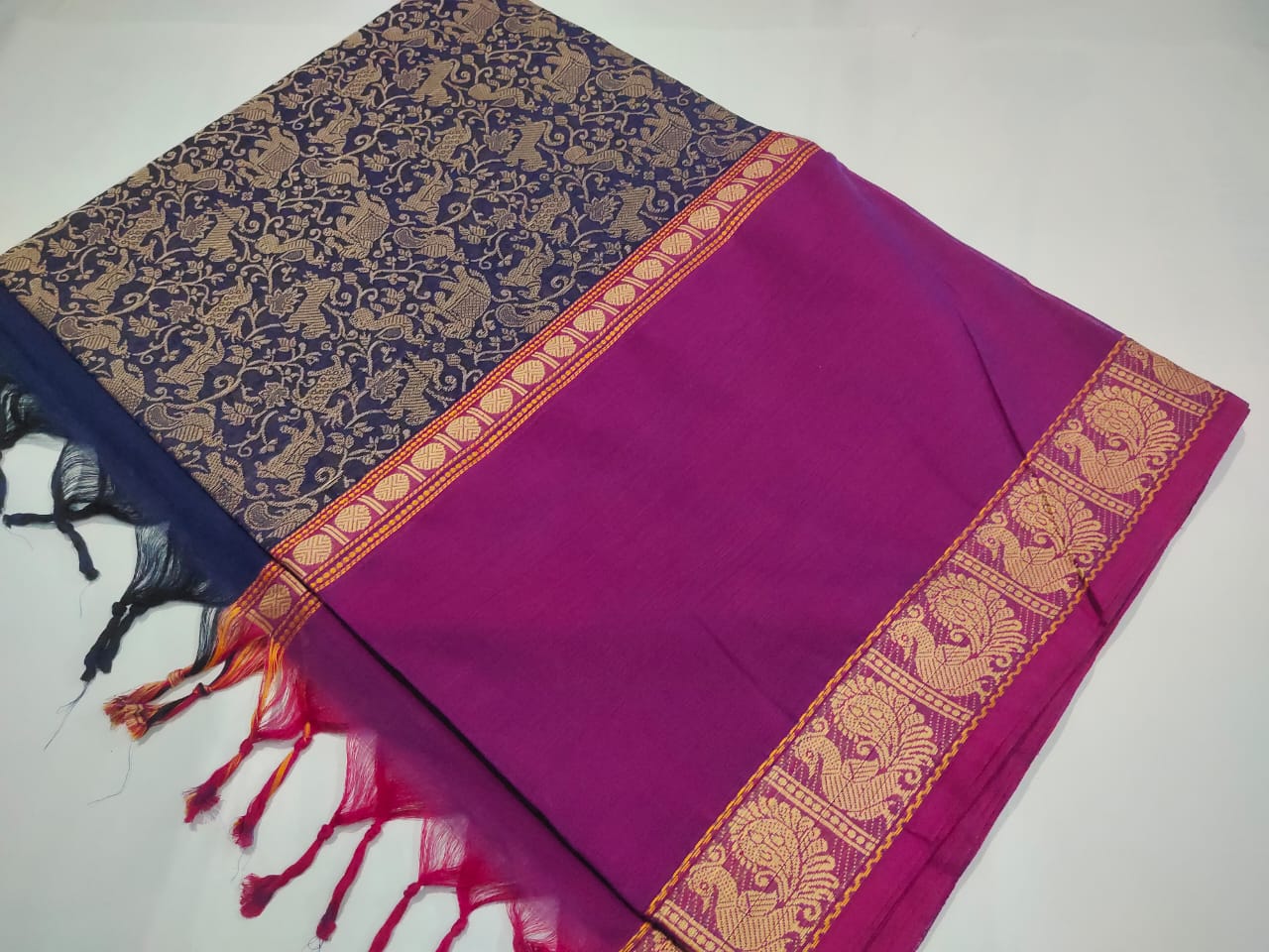 Vanasingaram kanchi cotton 100 count saree