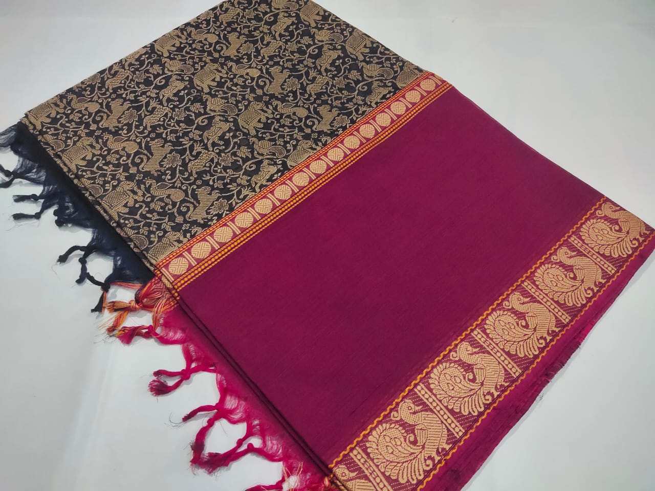 Vanasingaram kanchi cotton 100 count saree