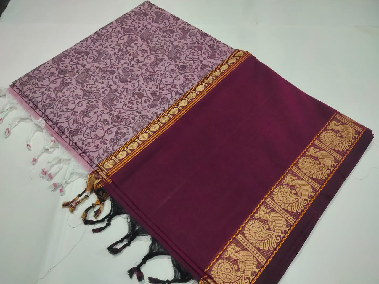 Vanasingaram kanchi cotton 100 count saree