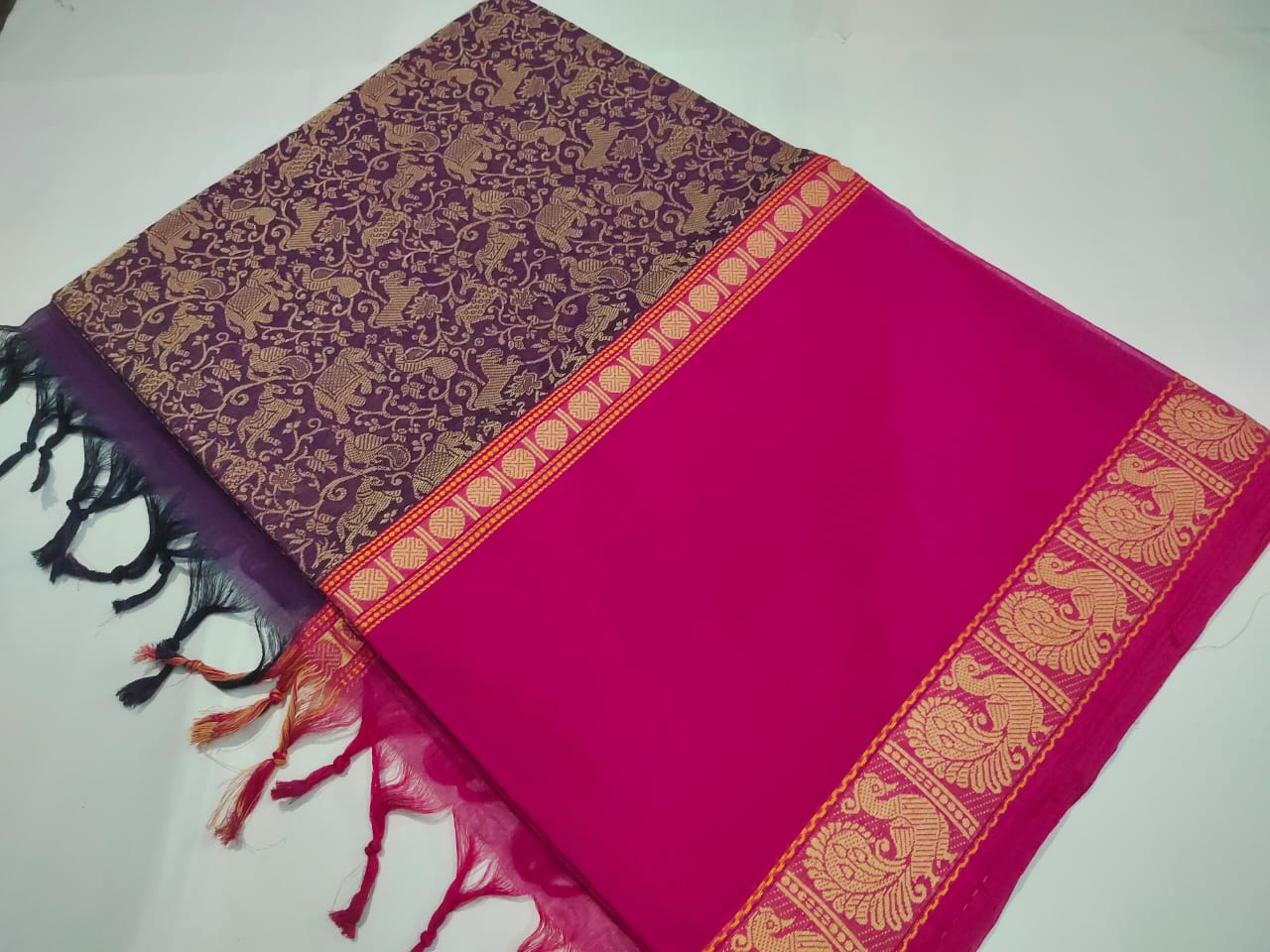 Vanasingaram kanchi cotton 100 count saree