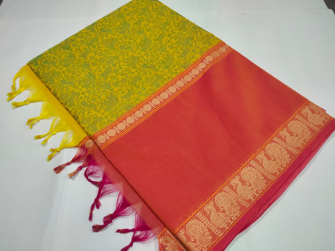 Vanasingaram kanchi cotton 100 count saree
