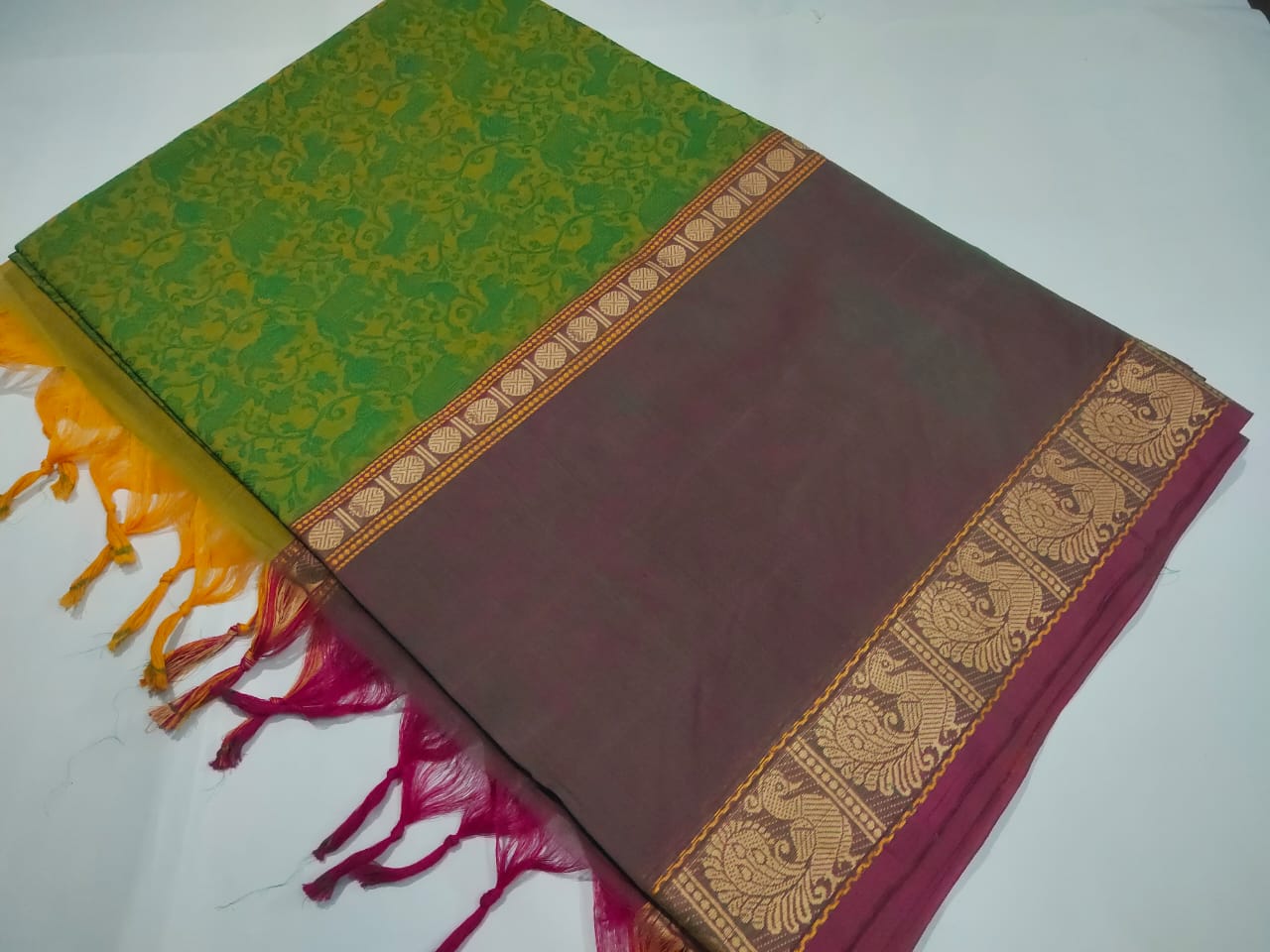 Vanasingaram kanchi cotton 100 count saree
