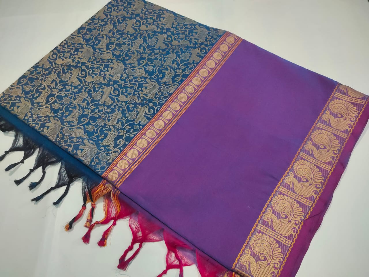 Vanasingaram kanchi cotton 100 count saree