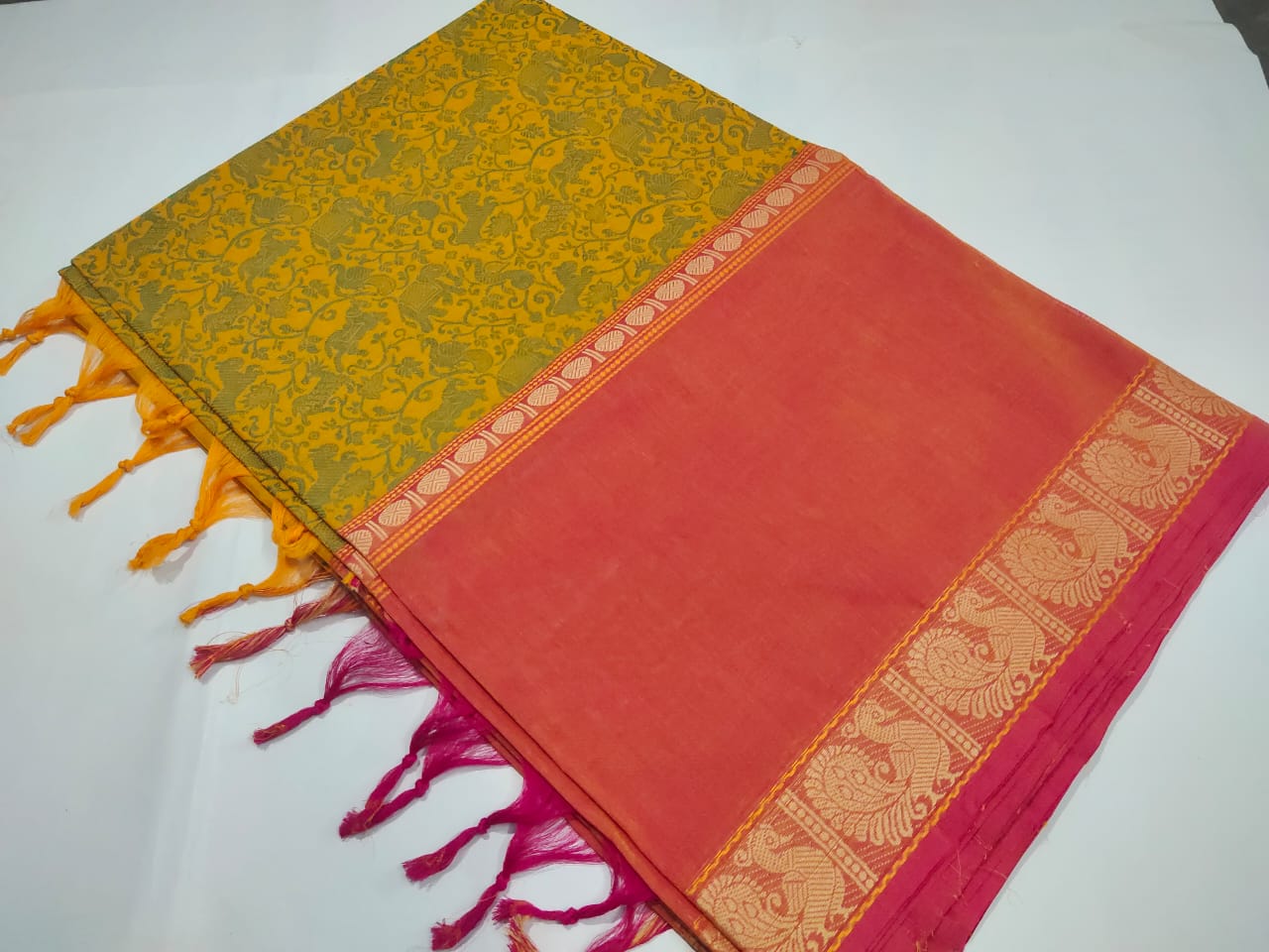 Vanasingaram kanchi cotton 100 count saree