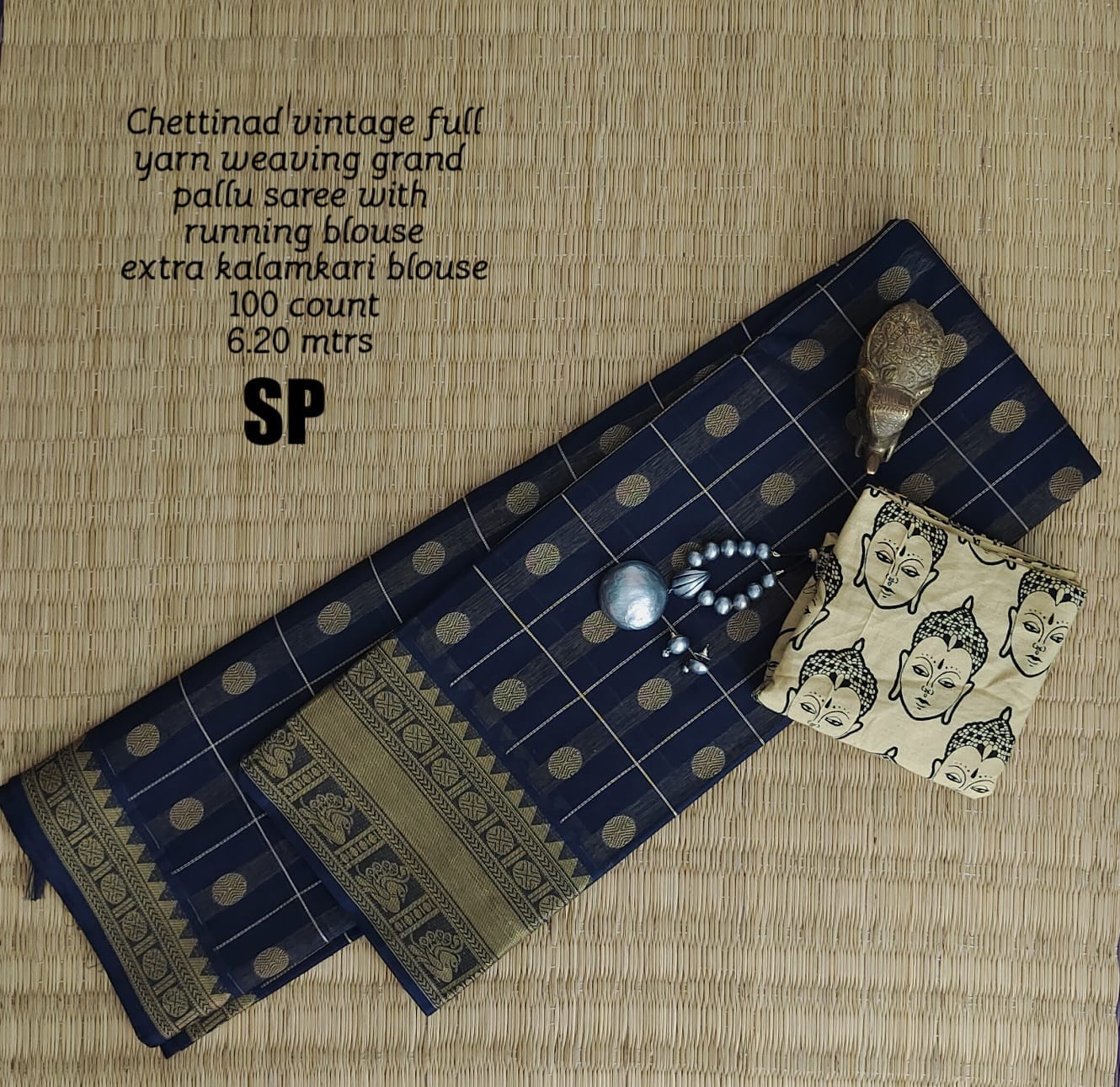Chettinad 1000 Butta Yarn Woven Saree