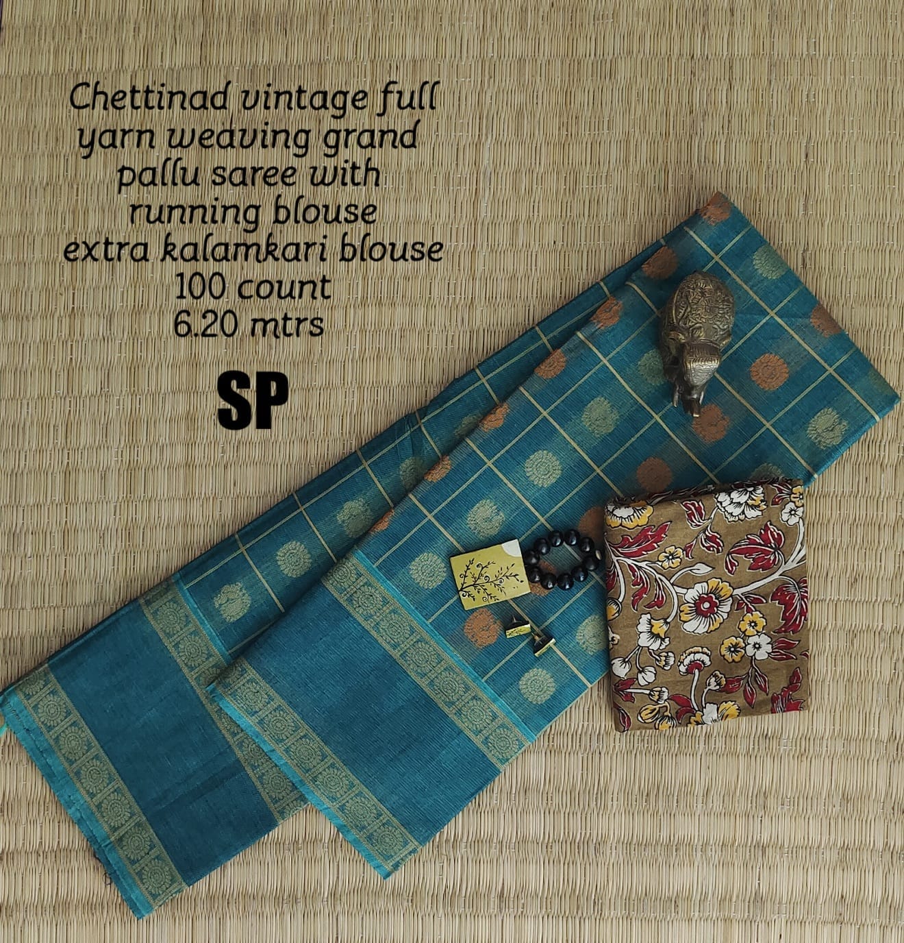 Chettinad 1000 Butta Yarn Woven Saree