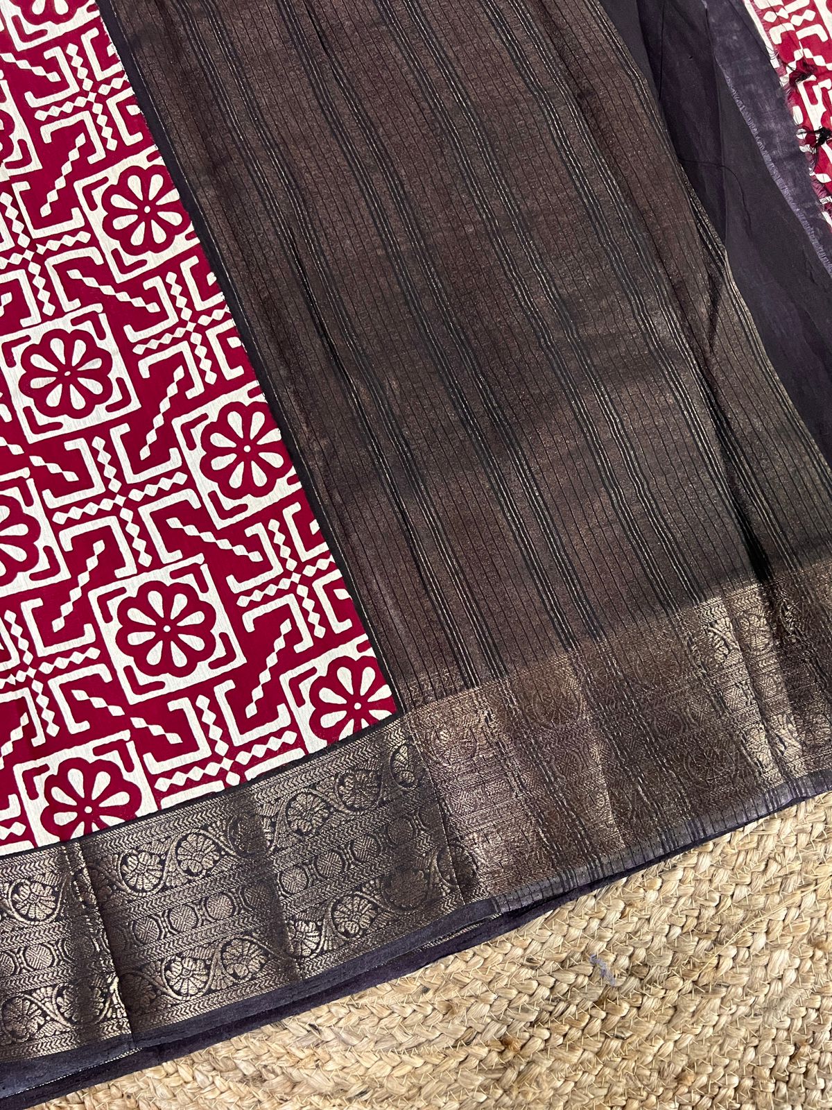Viscose Printed Silk Saree