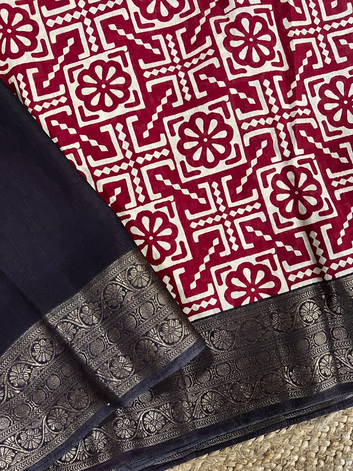 Viscose Printed Silk Saree