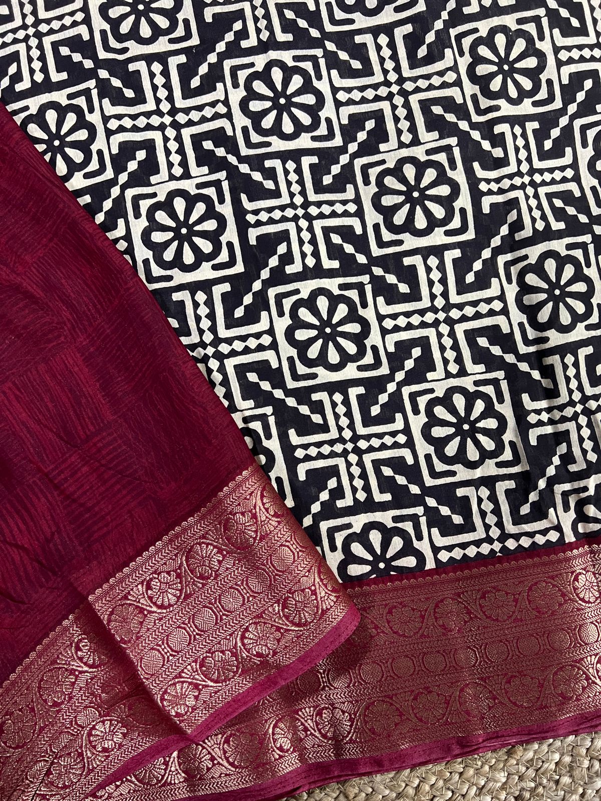 Viscose Printed Silk Saree