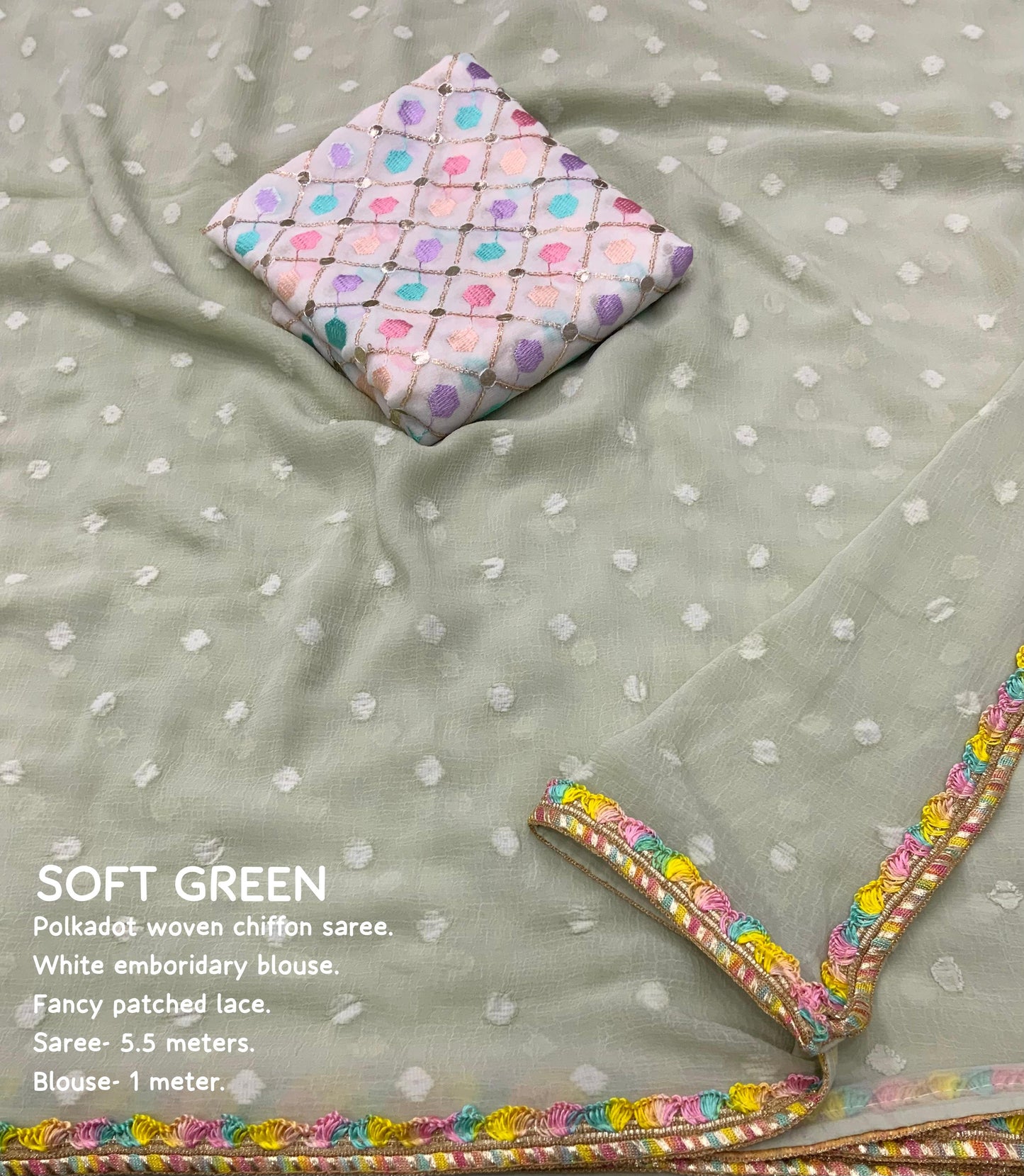 Wrinkle Chiffon Soft Saree