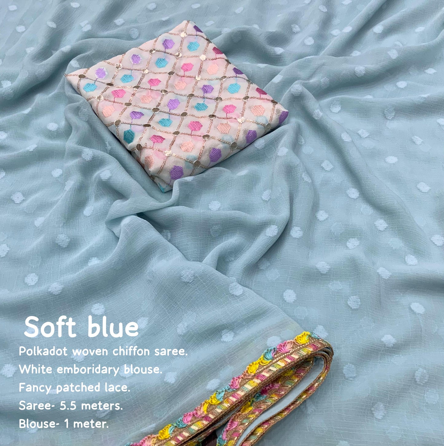 Wrinkle Chiffon Soft Saree