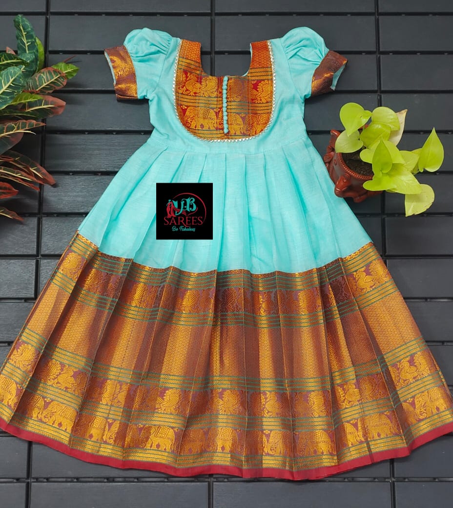 0 - 14 years Narayanapet cotton long frock