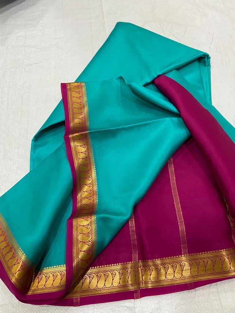 Pure mysore crepe silk 60 count saree