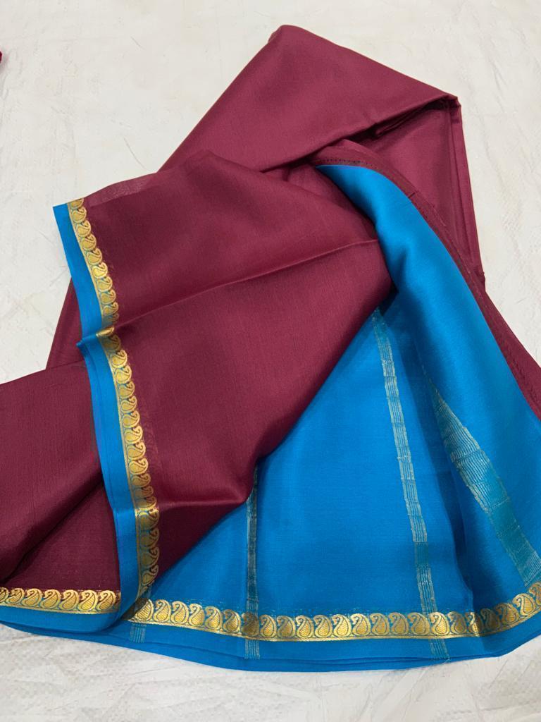 Pure mysore crepe silk 60 count saree