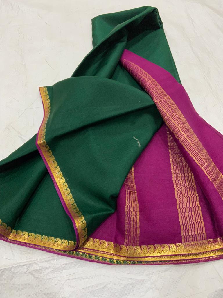 Pure mysore crepe silk 60 count saree