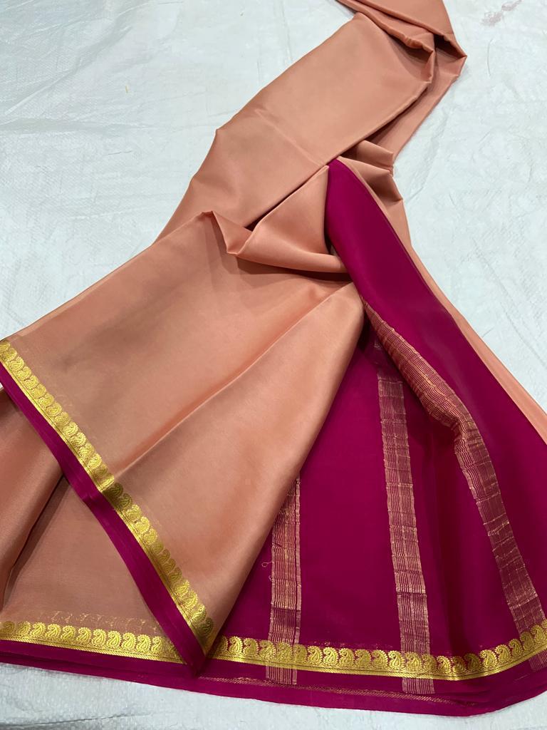 Pure mysore crepe silk 60 count saree