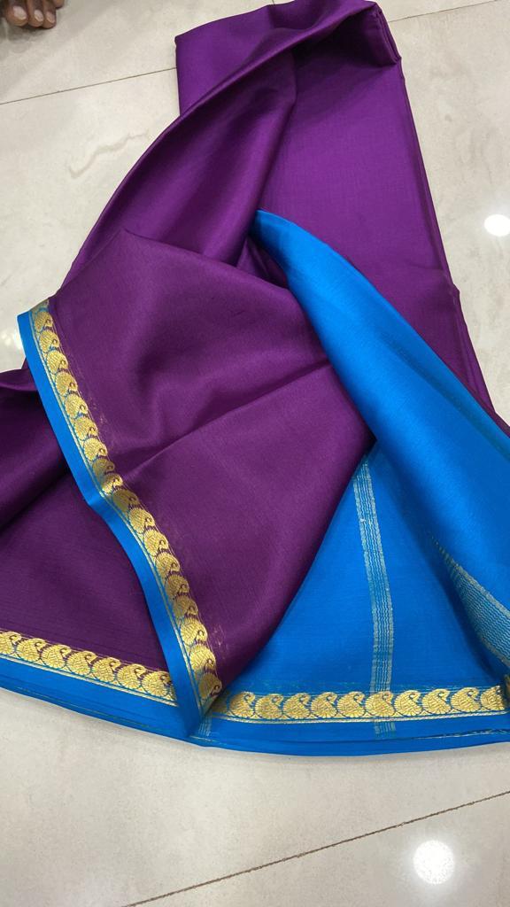 Pure mysore crepe silk 60 count saree