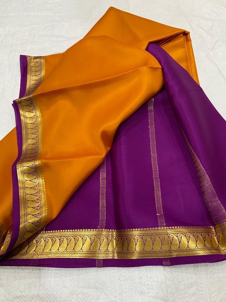 Pure mysore crepe silk 60 count saree