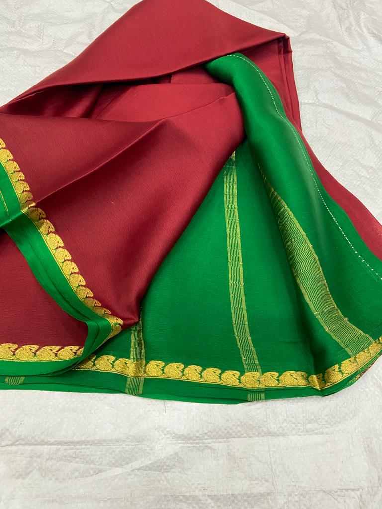 Pure mysore crepe silk 60 count saree