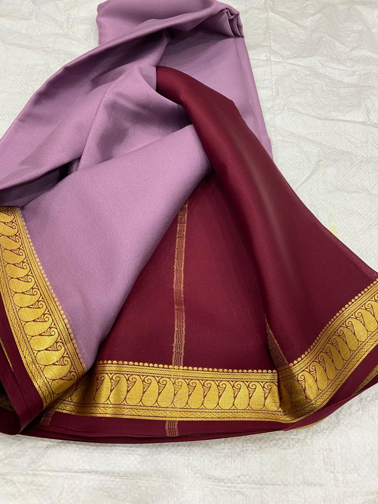 Pure mysore crepe silk 60 count saree