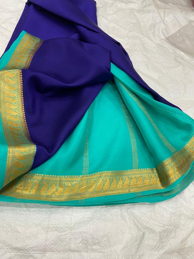Pure mysore crepe silk 60 count saree
