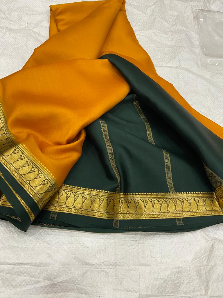 Pure mysore crepe silk 60 count saree