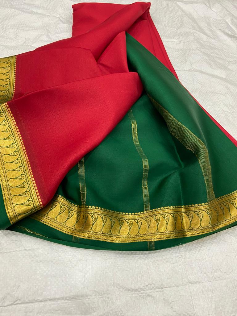 Pure mysore crepe silk 60 count saree