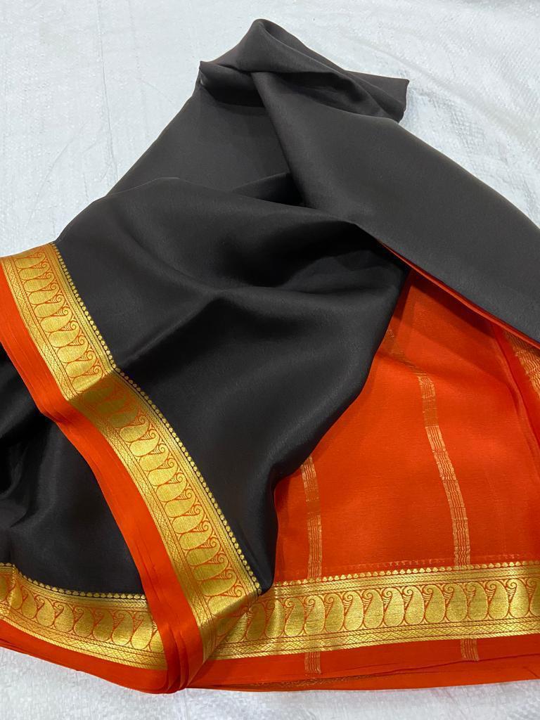 Pure mysore crepe silk 60 count saree
