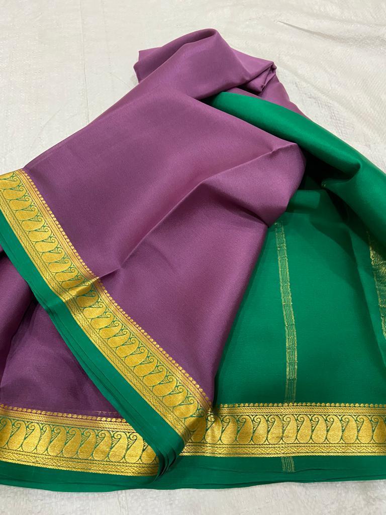 Pure mysore crepe silk 60 count saree