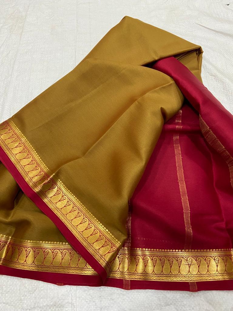 Pure mysore crepe silk 60 count saree