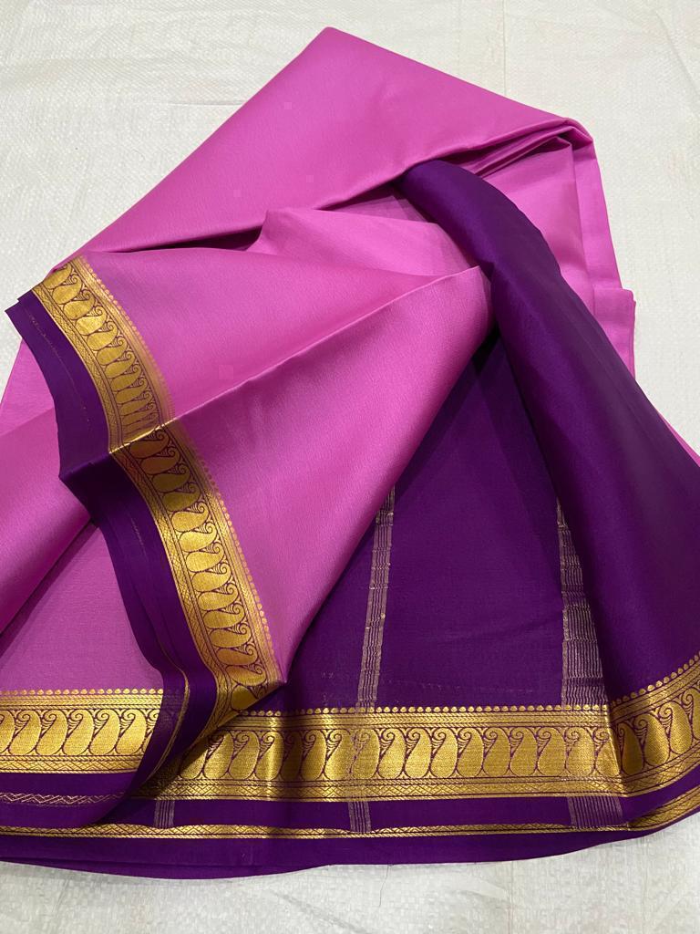 Pure mysore crepe silk 60 count saree