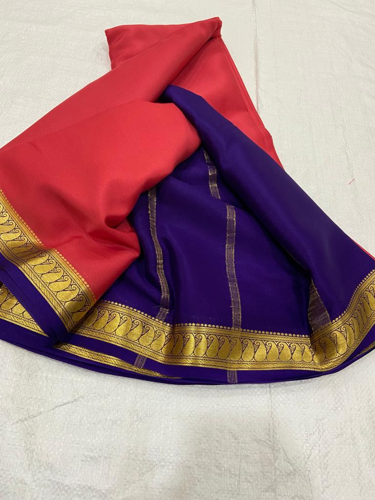 Pure mysore crepe silk 60 count saree