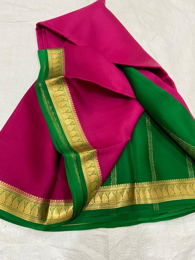 Pure mysore crepe silk 60 count saree