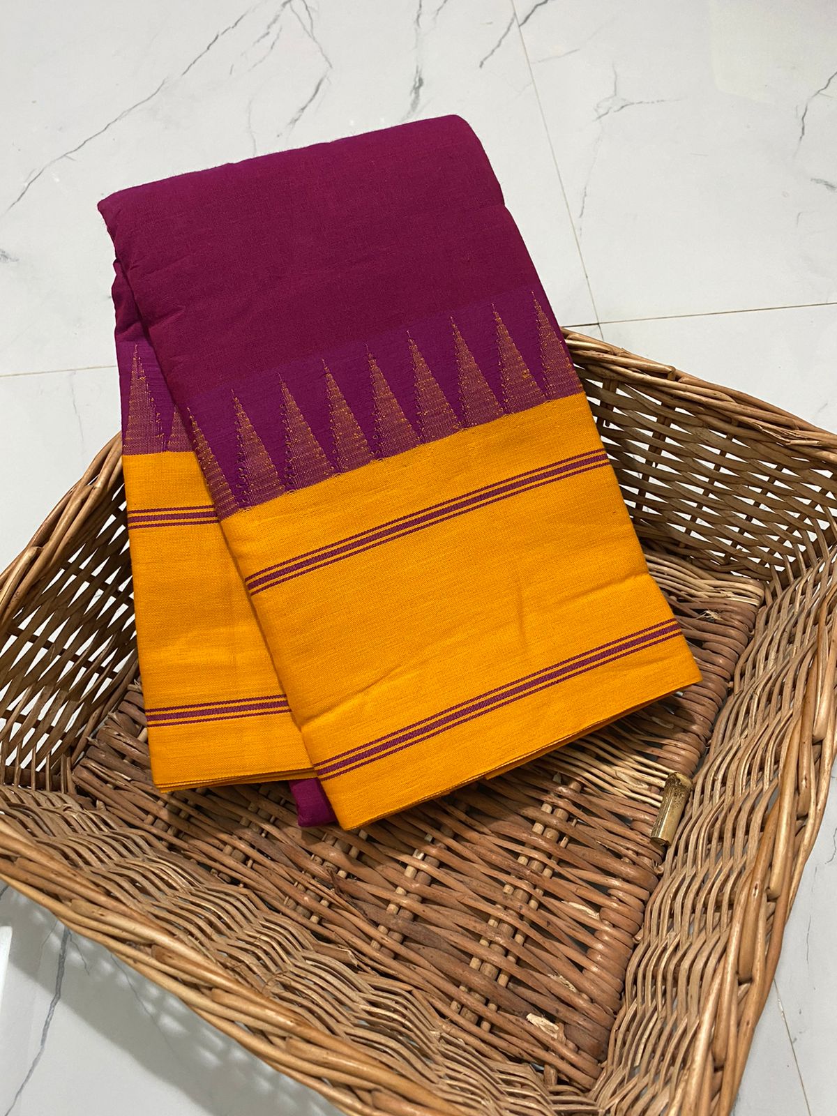 Chettinadu kommai korvai pure handloom saree - Vannamayil Fashions