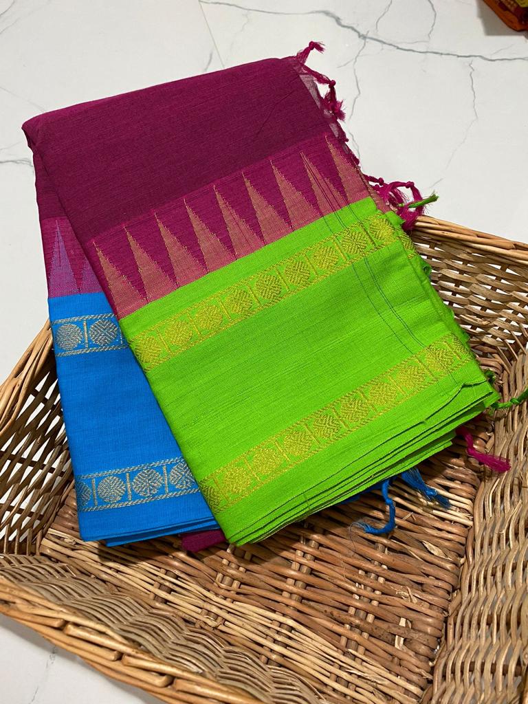 Chettinadu kommai korvai pure handloom saree - Vannamayil Fashions