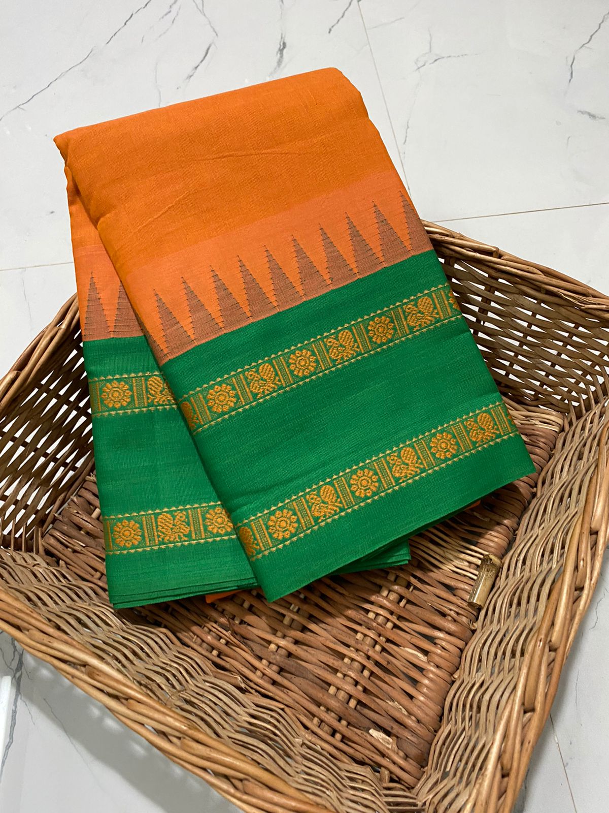 Chettinadu kommai korvai pure handloom saree - Vannamayil Fashions