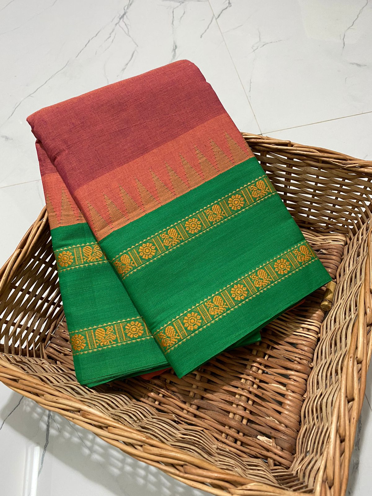 Chettinadu kommai korvai pure handloom saree - Vannamayil Fashions