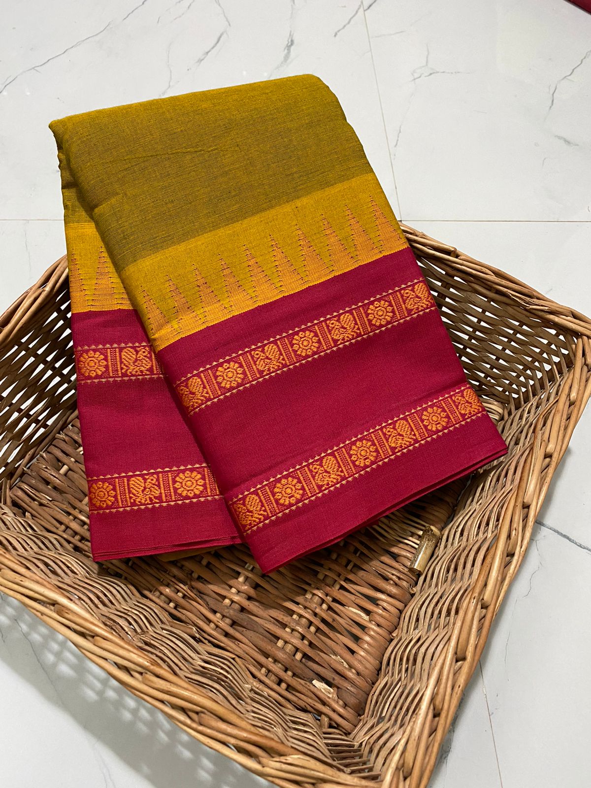 Chettinadu kommai korvai pure handloom saree - Vannamayil Fashions