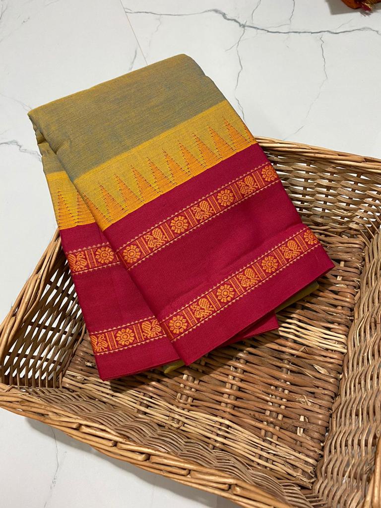 Chettinadu kommai korvai pure handloom saree - Vannamayil Fashions