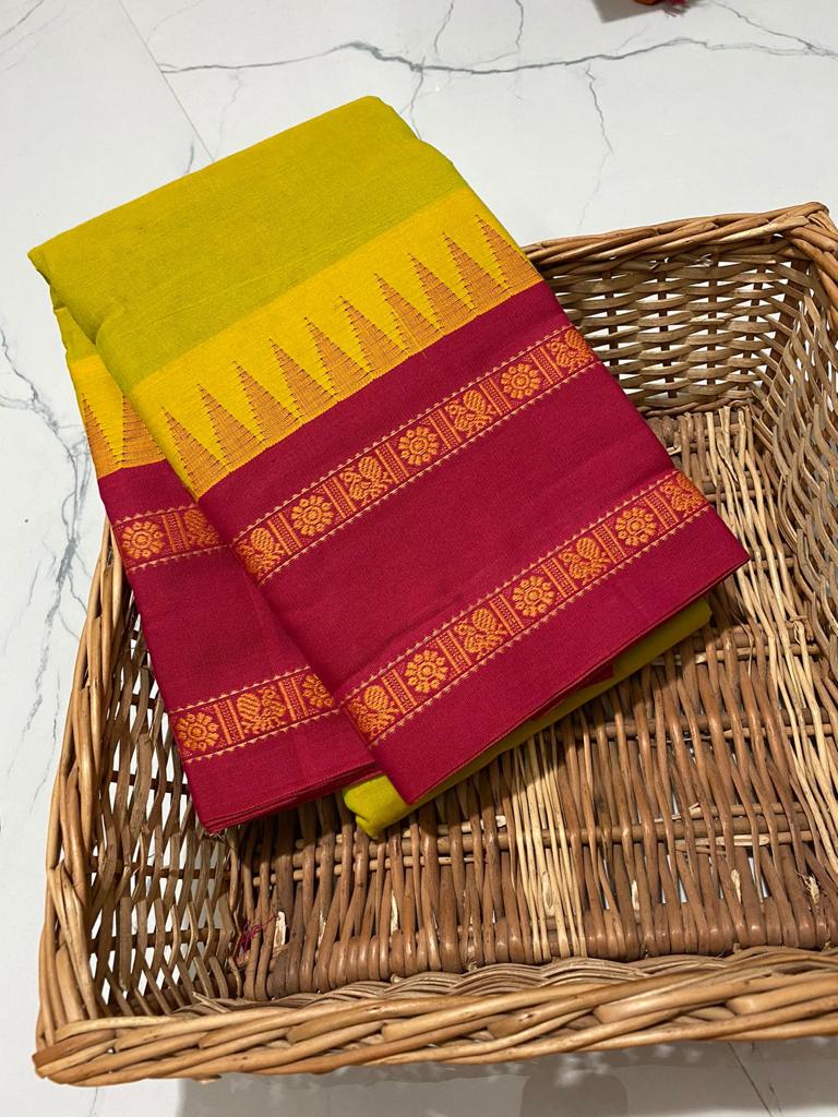 Chettinadu kommai korvai pure handloom saree - Vannamayil Fashions