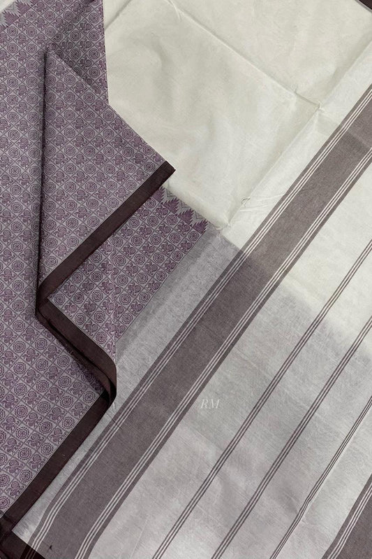 Half and half 1000 butta chettinad cotton saree - Vannamayil Fashions